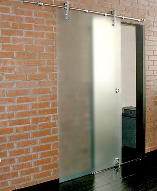 Раздвижная стеклянная дверь одинарная фото 1