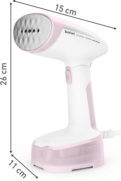 Отпариватель ручной Tefal DT3050E1 1300Вт белый/розовый фото 3