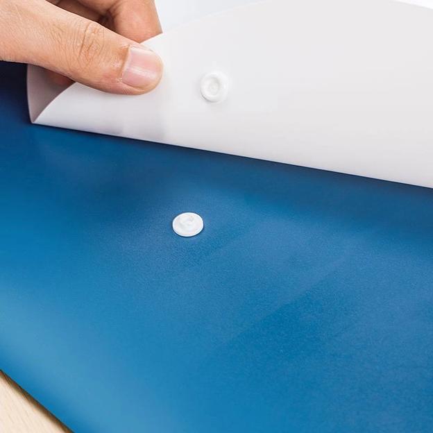 Конверт на кнопке Deli EF764 гориз. расшир. гладкий полипропилен ассорти внешний карман фото 3