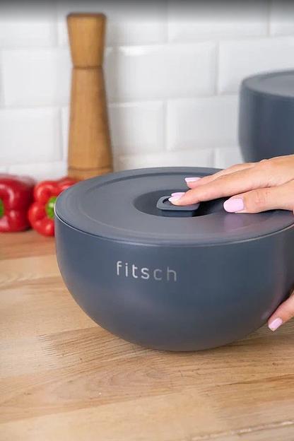 Термомиска с крышкой Fitsch, 3 литра, серая фото 1
