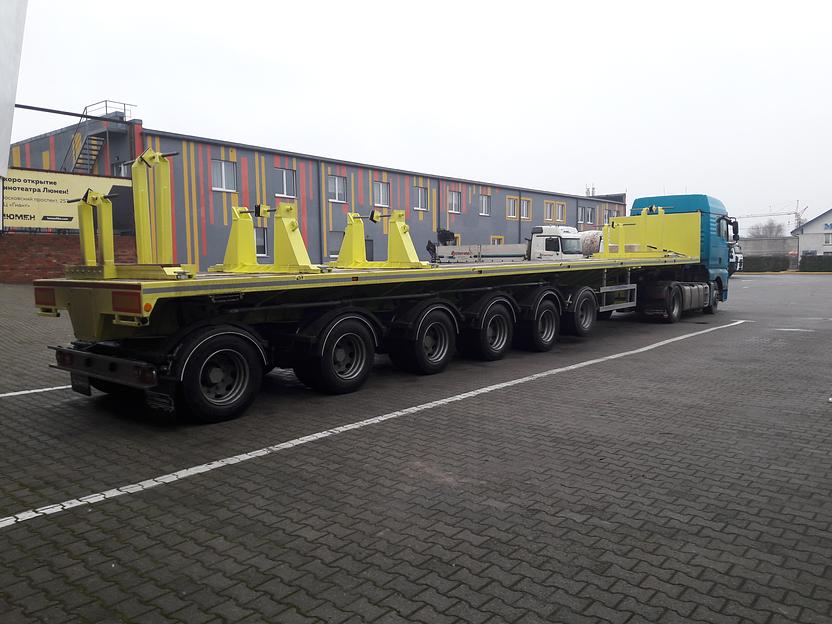 Полуприцеп для перевозки мостовых балок длиной до 36 метров фото 2