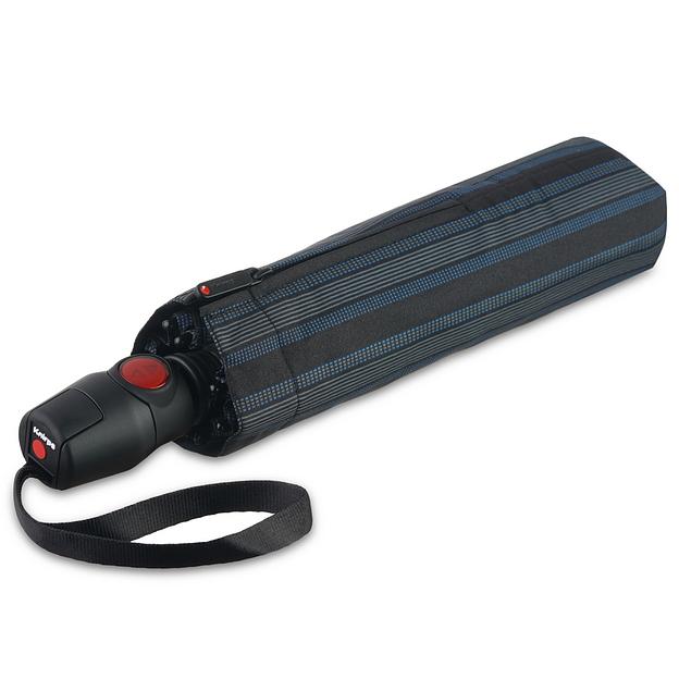 Зонт Knirps автомат T.201 Medium Duomatic 2LINE UP BLACK ECOREPEL 95 3201 8499 фото 2