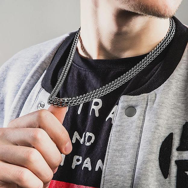 Цепь мужская серебряная Питон, Фараон, Кобра, сложный Бисмарк 60 см фото 3