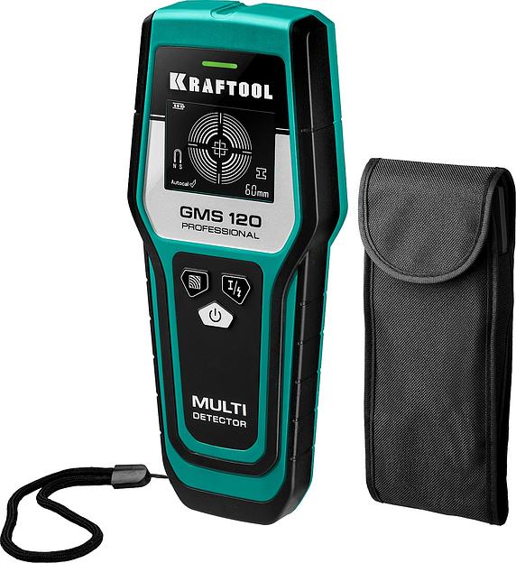 KRAFTOOL GMS-120, ЖК дисплей, универсальный детектор проводки (45298) фото 1