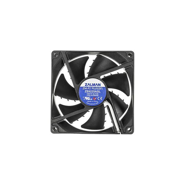 Вентилятор Zalman ZM-F2 Plus (SF) 92мм, 3-pin, 1500об/мин, 20 - 23 дБ, черный, Ret фото 1