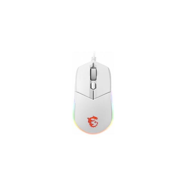 Мышь проводная MSI Clutch GM11, игровая, оптическая, USB, 5000dpi, белый [s12-0401970-cla] фото 1