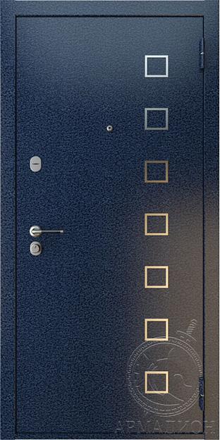 Дверь входная «Вена» антик синий/дуб мокко фото 1