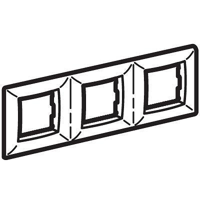 Рамка на 2+2+2 модуля (трехместная), светло-зеленая, RAL6019 фото 1