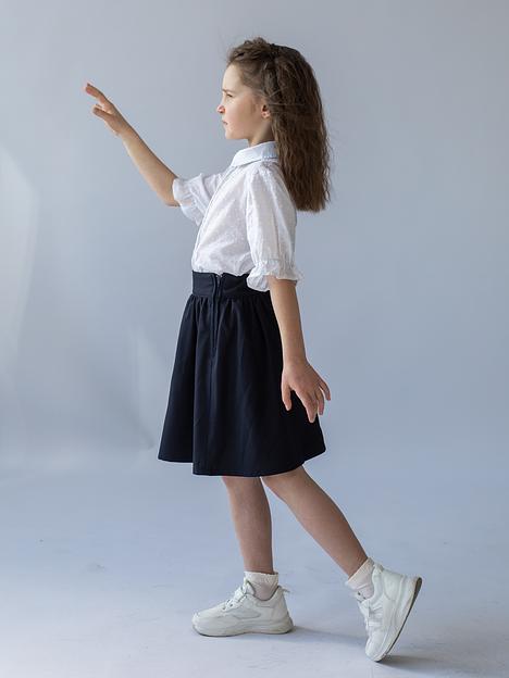 Юбка школьная на девочку KristiKlo синяя ОПТ фото 6