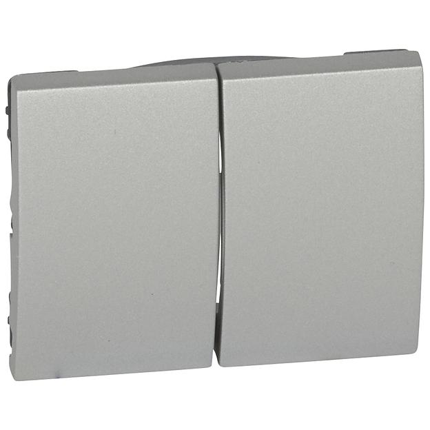 G.Life Лиц. панель д/дв. выкл., aluminium Legrand 771312 фото 1