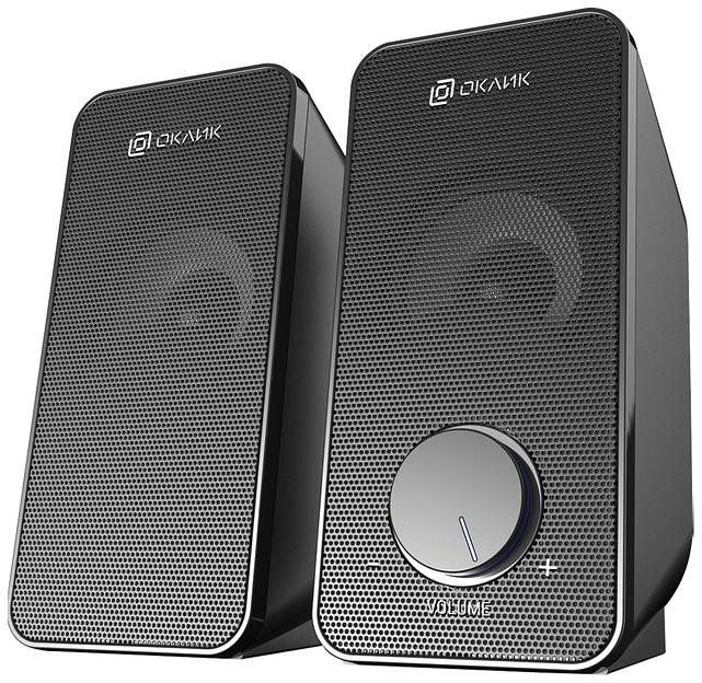 Колонки Оклик OK-122 2.0 черный 4Вт фото 1