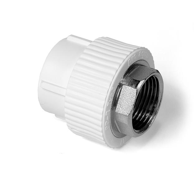 Муфта комбинированная 50x1 1/2' ВР под ключ полипропиленовая PPR белый фото 1