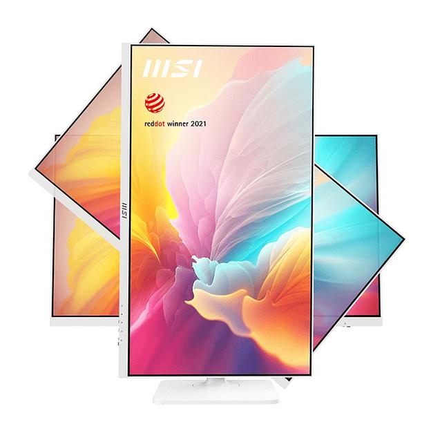 Монитор MSI Modern MD272QXPW 27" 16:9 WQHD(2560x1440) IPS Flat,1ms(MPRT),1000:1, 100M:1,300nit,178/178,HDMI 1.4b,DP 1.2,2xUSB 2.0 Type-A,USB 2.0 Type-B,Speaker,Tilt,Swivel,Height,Pivot,100Hz,White,1y war-ty (9S6-3PB19H-225) фото 8