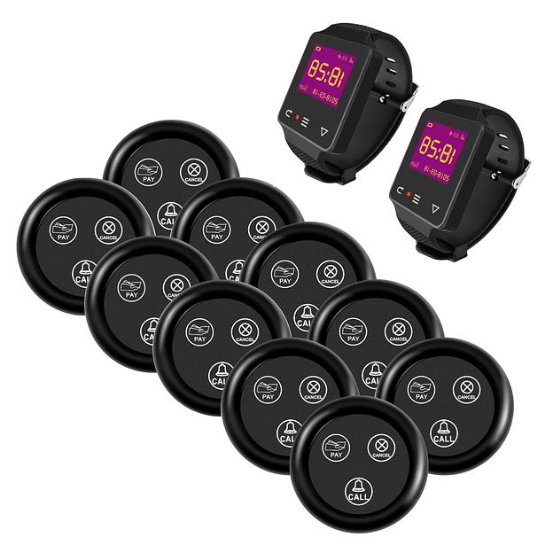 Система вызова из 2-х часов и 10 кнопок SWB37-2 фото 1