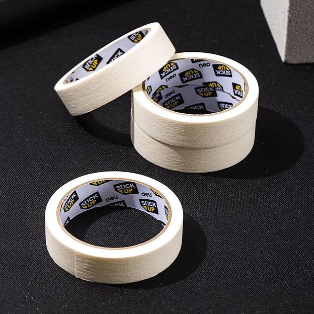 Клейкая лента малярная Deli EA405 бежевый шир.24мм дл.18.29м 145мкм (упак.:6шт) фото 2