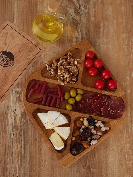 Менажница деревянная Woodlin «Парино» 28х28 см ОПТ фото 4