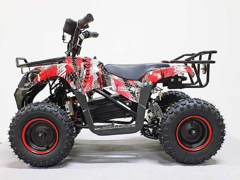 Квадроцикл GreenCamel Гоби K45 (36V 800W R6 Цепь) быстросъём, ножной тормоз, красный экстрим фото 4