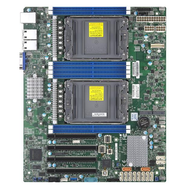 Материнская Плата SuperMicro MBD-X12DPL-NT6-B Soc-4189 iC621 ATX 8xDDR4 12xSATA3 SATA RAID iX550 GgbEth/10GgbEth bulk фото 1