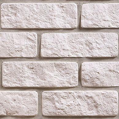 Гипсовый камень Колотый кирпич Белый фото 2