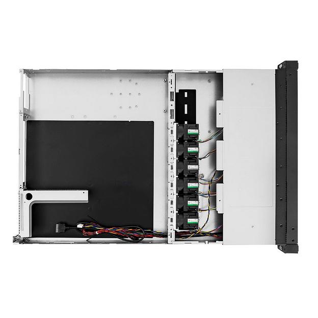 Компьютерный корпус IW-RS110-07 Single 650w Acbel /FAN 4056mm*6/SLIMSAS *10 BP/2.5"/3.5" hot-swap HDD tray (gray color)*10/EAR SET - ear+plastic holder/handle/28"RAIL/power cord*2/I/O shield universal/ Riser Card for 1Uxx-07 series, PCIe Gen 3 x 16, left фото 3
