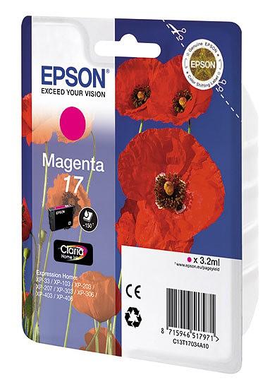 Картридж струйный Epson T1704 C13T17044A10 желтый (150стр.) (3.2мл) для Epson XP33/203/303 фото 1