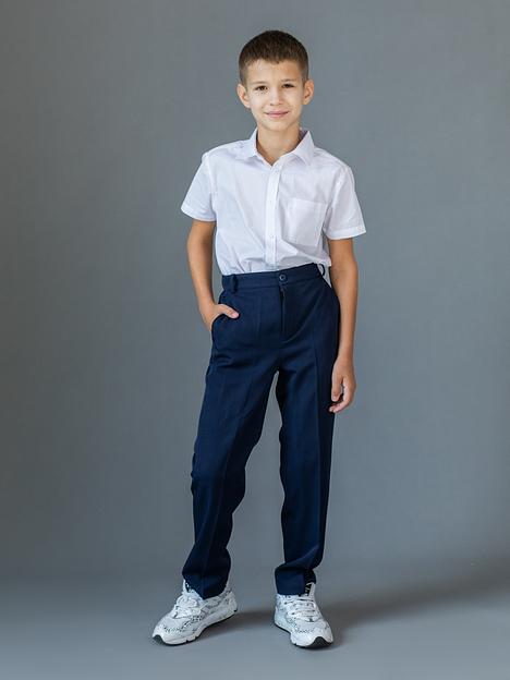 Брюки классические школьные на мальчика KristiKlo синие ОПТ фото 2
