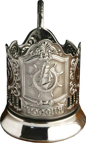 Подстаканник никелир. с чернью Штурвал /1/ фото 1