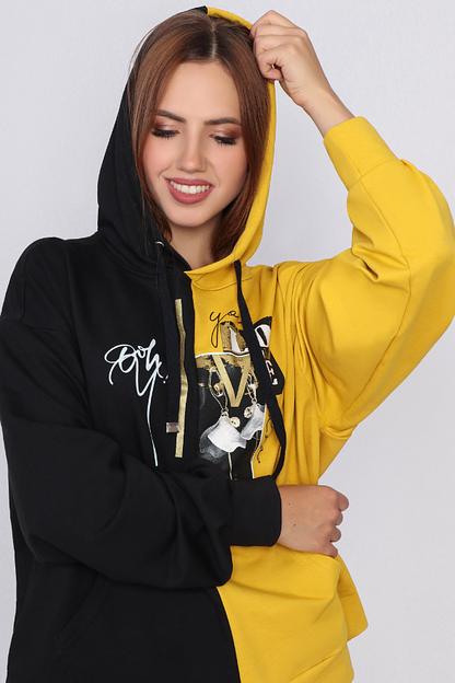 Женский сортивный комплект Style Magro «Самоцвет», чёрный, горчица, опт фото 2