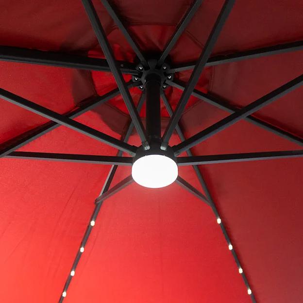 Зонт Pro-Komfort для летних кафе с подсветкой бордовый ОПТ фото 3