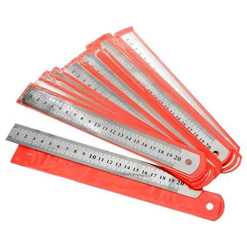 Линейка металлическая, 20 см фото 1