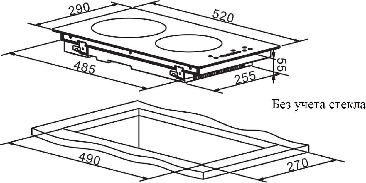 Индукционная варочная поверхность Weissgauff HI 32 BA черный фото 4