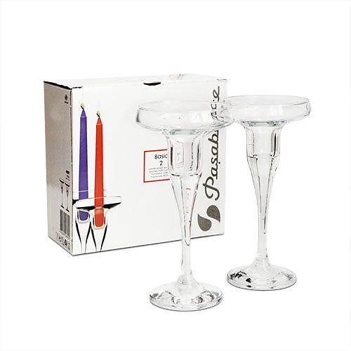 Стеклянный подсвечник на высокой ножке Pasabahce «Алания» 2 шт, 170 мм, арт.44021 ОПТ фото 1