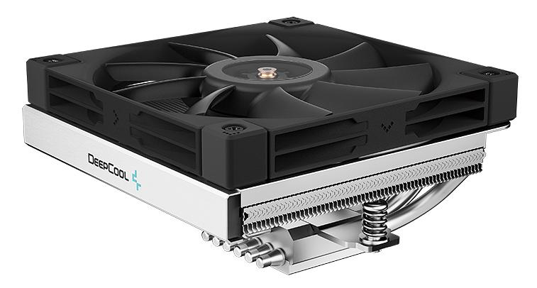 Кулер для процессора DEEPCOOL AN600 LGA1700/1200/115X/AM5/AM4 низкопрофильный 67mm (18шт/кор, TDP 180W, PWM, White LED Fan 120mm, 6 тепл. трубок, Copper Base, черный) RET (AN600) фото 2