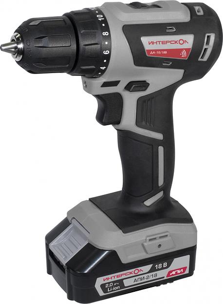 Дрель-шуруповерт Интерскол ДА-10/18В аккум. патрон:быстрозажимной (709.2.2.70) фото 1