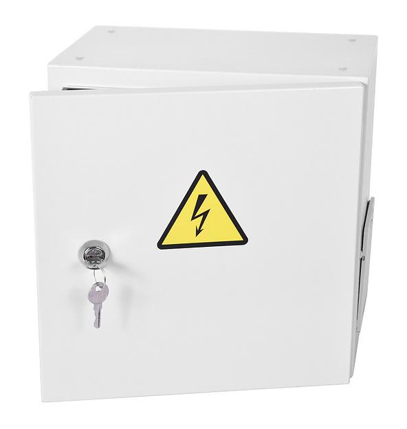 Шкаф серверный ЦМО Эконом (ШТВ-НЭ-6.6.3-3ААА-Т2) настенный 13U 600x300мм пер.дв.стал.лист задн.дв.спл.стал.лист несъемн.бок.пан. серый 270мм 27кг 600мм IP66 уличный всепогодный с нагревателем с силовыми розетками 100Вт фото 2