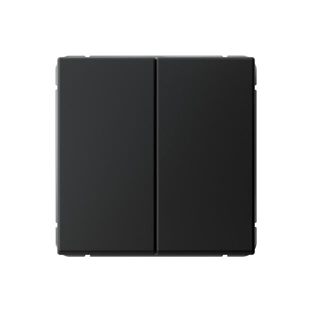 ARTGALLERY 2-клавишный ВЫКЛЮЧАТЕЛЬ, 10АХ, механизм, быстрозажимные клеммы, КАРБОН фото 1