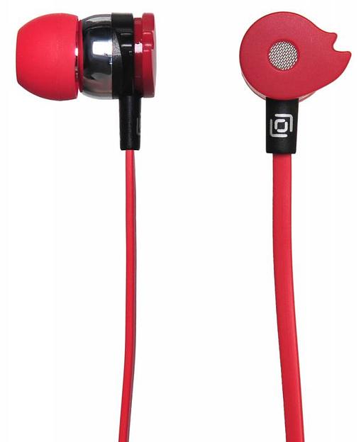 Наушники вкладыши Оклик HP-S-210 1.2м красный проводные в ушной раковине (D1-1) фото 1