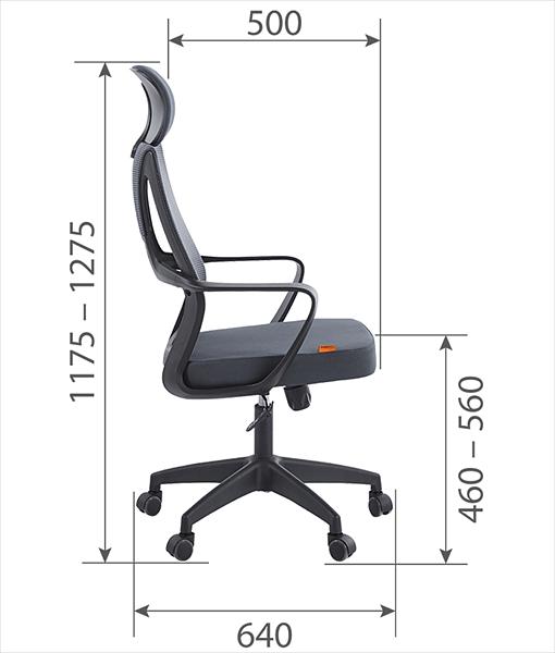 Кресло компьютерное Chairman CH636 черный пластик, темно-серый фото 4