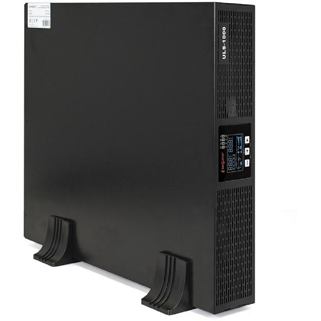 Exegate EP285646RUS ИБП On-line ExeGate PowerExpert ULS-1000.LCD.AVR.C13.USB.RS232.SNMP.2U <1000VA/1000W, On-Line, PF=1, LCD, 4*IEC-C13, RS232, USB, SNMP-slot, Rackmount 2U/Tower, Black> фото 1