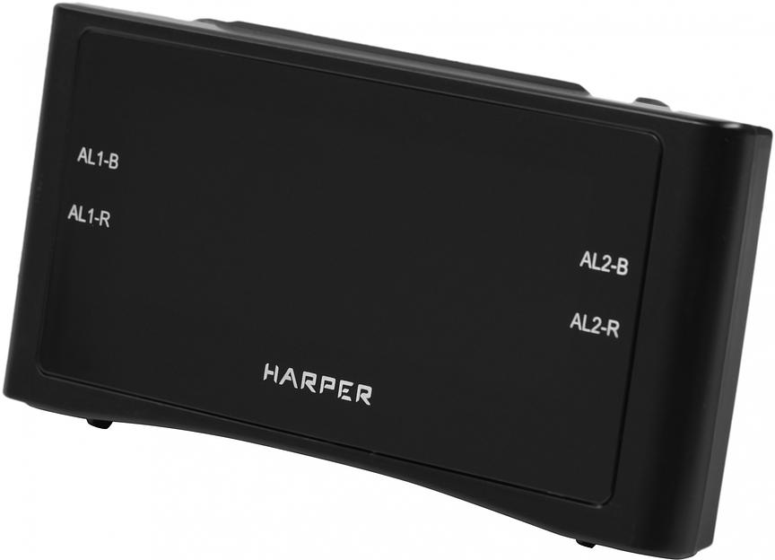 Радиобудильник Harper HCLK-1006 черный LED подсв:зеленая часы:цифровые AM/FM фото 3