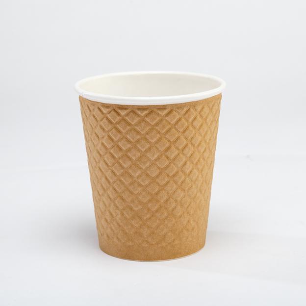 Стакан картонный 250мл 2-сл. "Waffle Craft" крафт d80мм - 25 шт фото 1