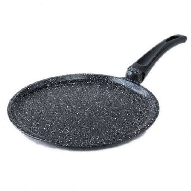 Сковорода для блинов d=24 см. h=1,7 см. алюм. с антиприг.покрыт. в крапинку /1/ фото 1