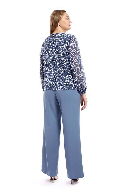 Джемпер женский арт.Ш4229, синий+белый ОПТ фото 2