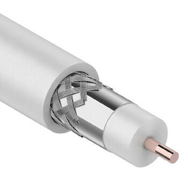 Rexant (01-3001) Кабель коаксиальный магистральный RG-11U, 75Ом, CCS/Al/Al, 83%, 305м, INDOOR, белый фото 1