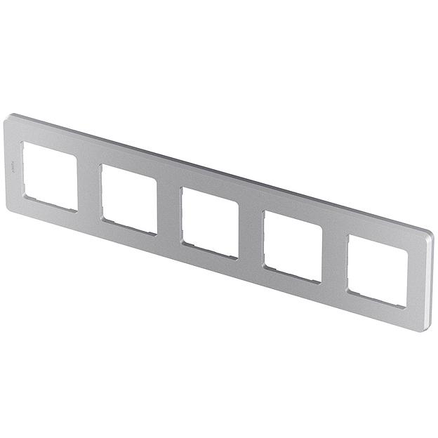 Legrand 673972 Рамка - 5 постов - INSPIRIA - алюминий фото 2
