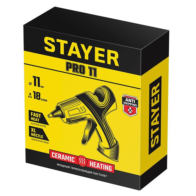 STAYER PRO 11, d 11 мм, 18 г/мин, электрический, пистолет термоклеевой, Professional (0681-20) фото 10