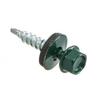 Саморезы кровельные с буром 4.8×19 тёмно-зелёные, 5000 шт опт фото 1
