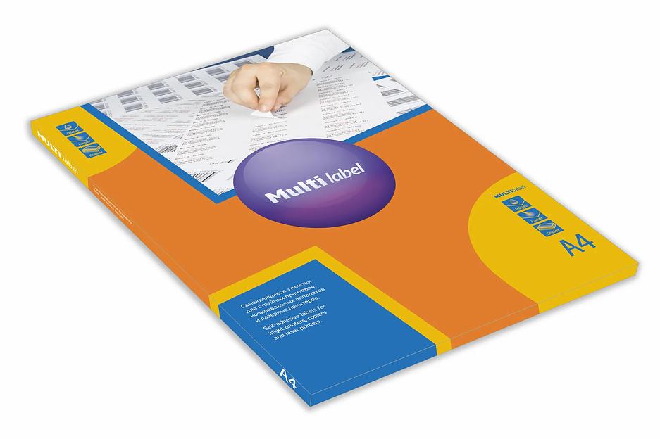 Этикетки самоклеящиеся «Multilabel», А4, 210х297 мм ОПТ фото 1