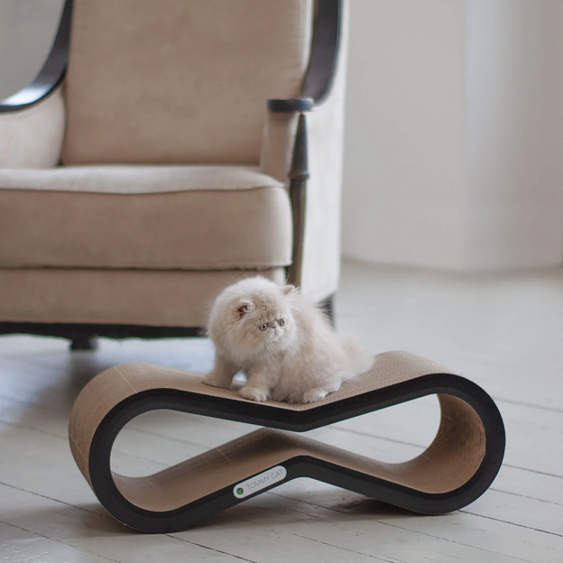 Когтеточка из картона Малибу, черный, опт фото 1