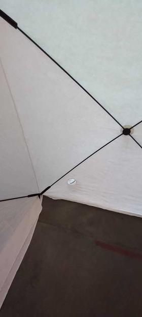 Недорогая зимняя палатка куб 2, 180х180х200 см, бело-оранжевая фото 10